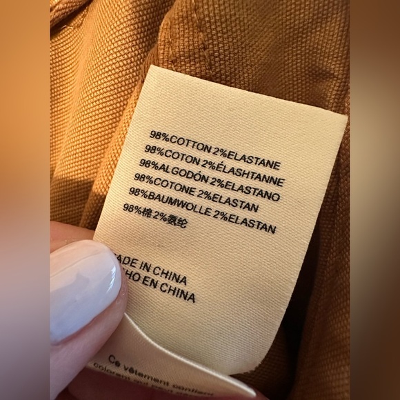 ANTHROPOLOGIE Sz 32 Wanderer Mustard Utility Cargo Button  Fly Straight Leg Pant - Picture 8 of 10